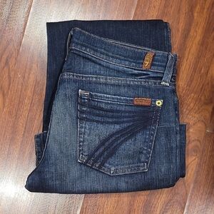 7 For All Mankind Indigo Straight Leg Jeans